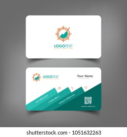 Simple Elegant Business Card Template with Diagram Styles