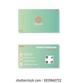 A simple and elegant business card template for corporate or for personal