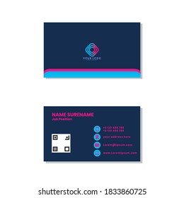 A simple and elegant business card template for corporate or for personal