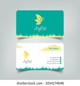Simple Elegant Business Card Templates with Floral Styles, Identity Card Templates