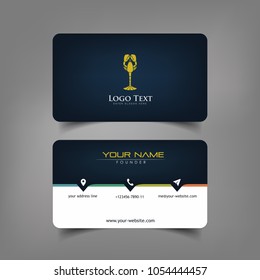 Simple Elegant Business Card Templates with Dark Wine Styles, Identity Card Templates