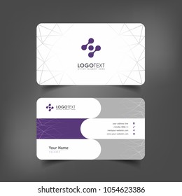 Simple Elegant Business Card Templates with Purple Particles Styles, Identity Card Templates