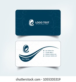Simple Elegant Business Card Templates with Blue Hair Styles, Identity Card Templates