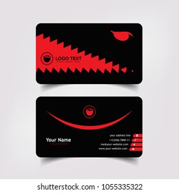 Simple Elegant Business Card Templates with Black Tooth Styles, Identity Card Templates