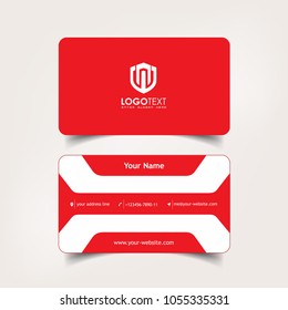 Simple Elegant Business Card Templates with Twin Bends Styles, Identity Card Templates