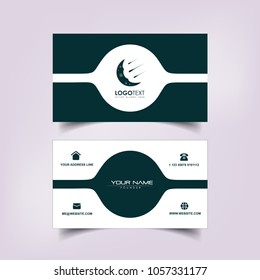 Simple Elegant Business Card Vector Templates with Bulging Styles, Clean Identity Card Templates