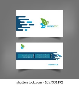 Simple Elegant Business Card Vector Templates with Natural Speed Styles, Clean Identity Card Templates