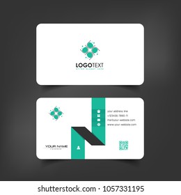 Simple Elegant Business Card Vector Templates with letter N Styles, Clean Identity Card Templates