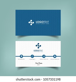 Simple Elegant Business Card Vector Templates with Particle Styles, Clean Identity Card Templates