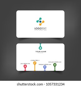Simple Elegant Business Card Vector Templates with Droplets Rise Styles, Clean Identity Card Templates