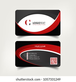 Simple Elegant Business Card Vector Templates with White Gap Styles, Clean Identity Card Templates
