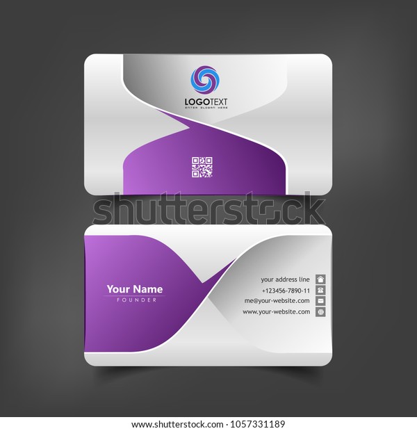 Simple Elegant Business Card Vector Templates Stock Vector Royalty Free