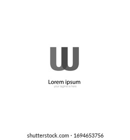 the simple elegant business logo of letter w