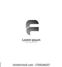 a simple elegant business logo of letter f