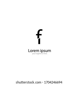 a simple elegant business logo of letter f