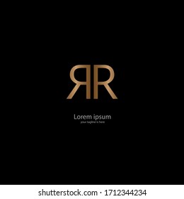 the simple elegant business logo of letter R