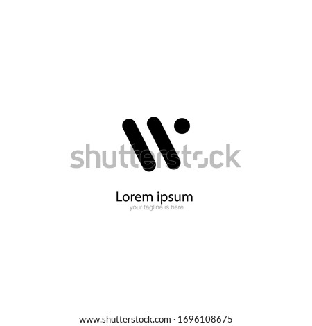 the simple elegant business logo of letter w 