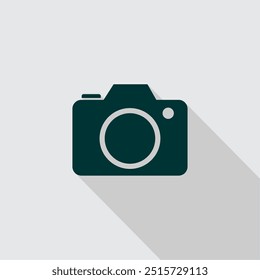 Simple elegant camera icon vector