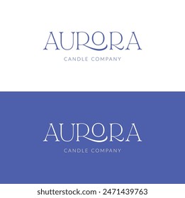 Simple, Elegant Candle Company Vector Logo Design