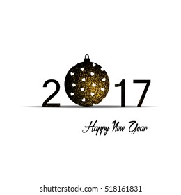 Simple and elegant card for New Year 2017