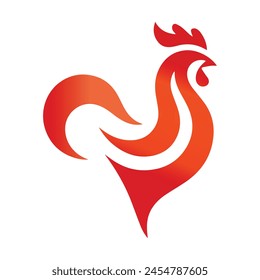 Simple and elegant chicken designs vector logo