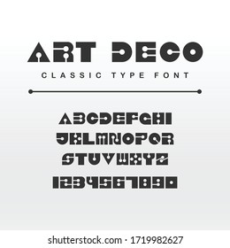 Simple elegant clasic and modern art design, Letter and number Alphabet