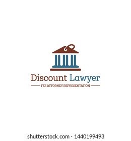 simple, elegant, clean, modern and unique concept logo design for attorney and law