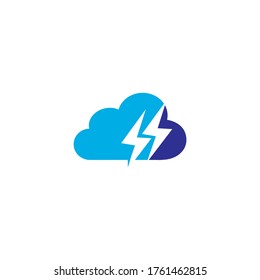 Sencillo y elegante logotipo en la nube para la identidad de marca. Imagen vectorial.