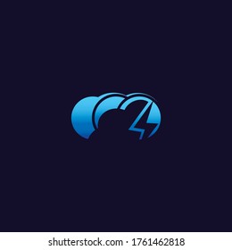 Sencillo y elegante logotipo en la nube para la identidad de marca. Imagen vectorial.