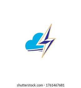 Einfaches elegantes Cloud-Logo für die Markenidentität. Vektorbild.