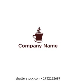 The simple and elegant coffee cup design concept is suitable for your business