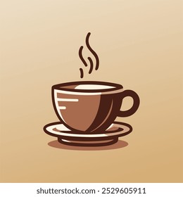 Simple and elegant coffee cup vector illustration, perfect for cafe branding, menus, or digital designs. Available in high-quality, scalable format.