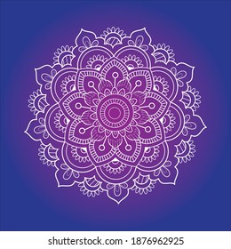 Einfaches, elegantes und farbiges Mandala-Design