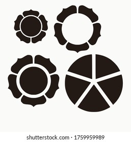 simple and elegant company icon. combination between elips shape and colour