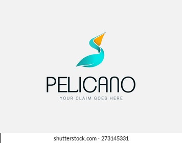simple and elegant company logo of pelican