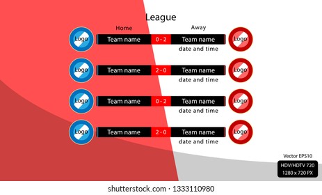 Simple and elegant competition schedule.