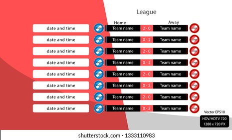 Simple and elegant competition schedule.
