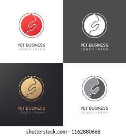 Simple elegant creative logo for branding identity. Vector image.