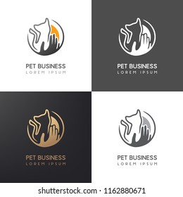 Simple elegant creative logo for branding identity. Vector image.