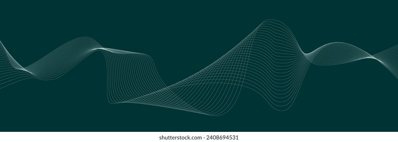 simple elegant curve abstract background dark green