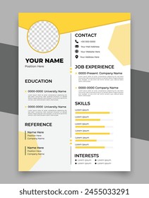 Simple Elegant CV-Resume Template With Cover Letter | Professional Modern Minimal Resume CV Template