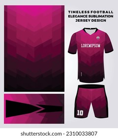 Simple elegant dark magenta pink red soccer sublimation jersey 