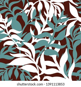 simple and elegant decorative leaves pattern.handrawn boho vector illustration. good for textile, wallpaper, phone case and other