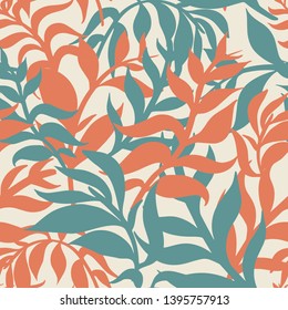 simple and elegant decorative leaves pattern.handrawn boho vector illustration. good for textile, wallpaper, phone case and other