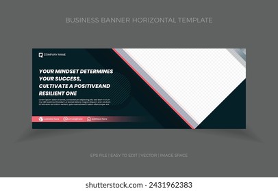 simple elegant design banner horizontal template.