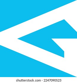 La letra T es de diseño sencillo y elegante. está formado por azul y blanco. Plantilla para emblemas, logotipos y monogramas.