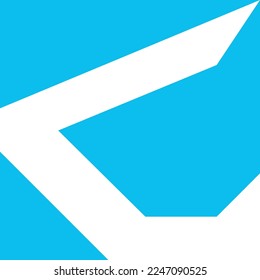 Simple elegant design, the letter L is uniquely modern. consists of blue and white. Template for emblems, logos and monograms.