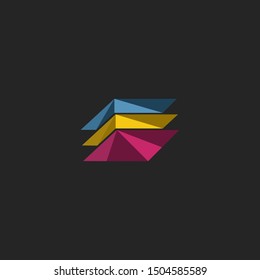 Simple elegant design logo icon for company identity.