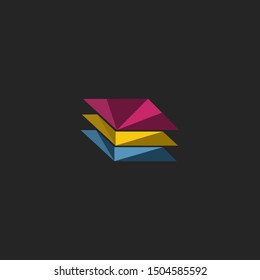 Simple elegant design logo icon for company identity.