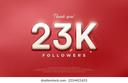 Simple and elegant design for a thank you 23k followers.